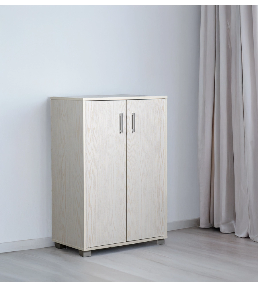ARMADIO MULTIFUNZIONE BELLAHOME IN LAMINATO BIANCO VENATO BASSO 60X35X90 CM