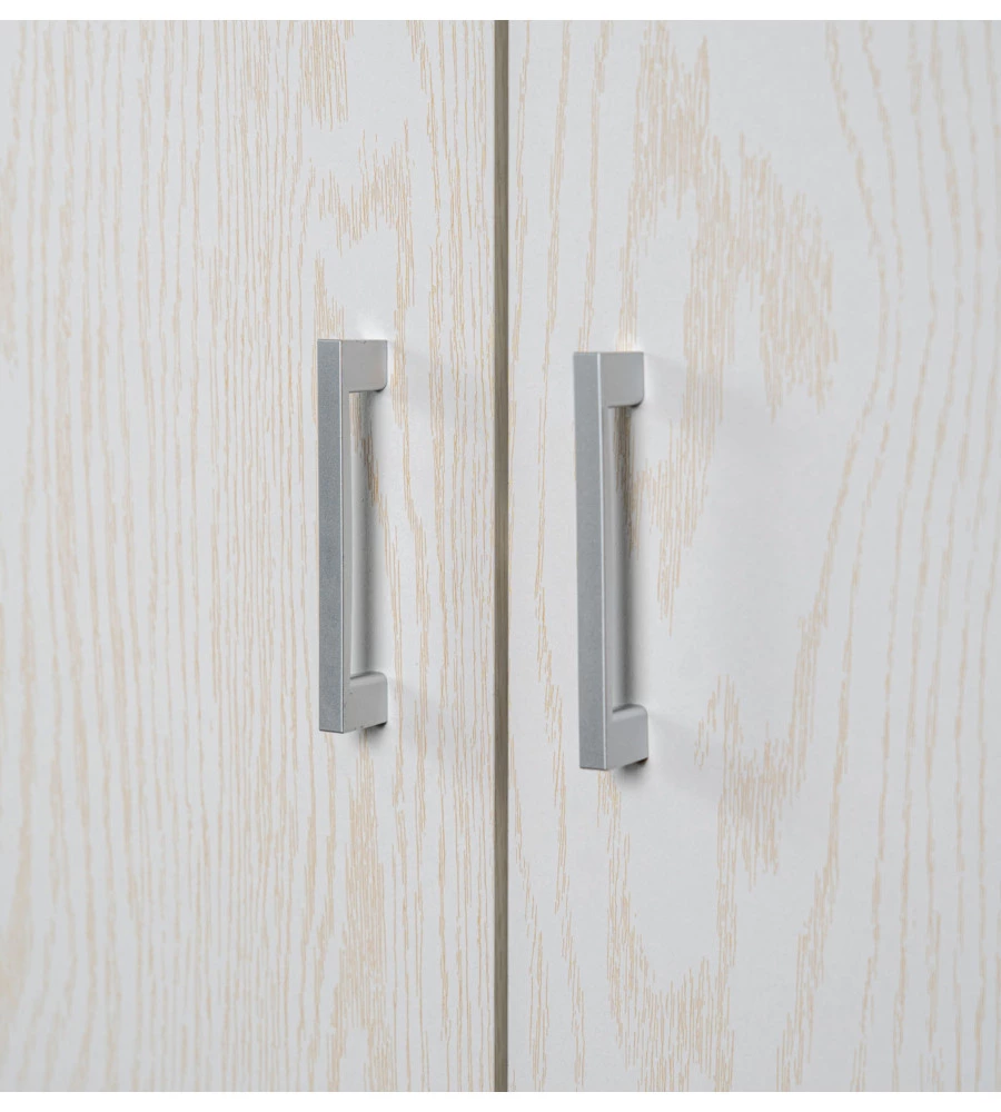 ARMADIO 2 ANTE BATTENTI BELLAHOME EFFETTO VENATO BIANCO 78X35X170 CM