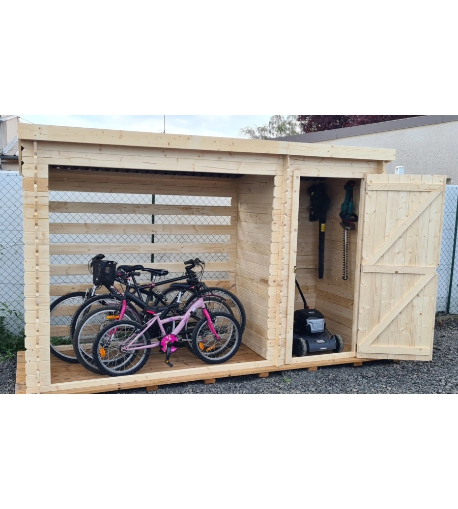 LEGNAIA ARMADIO DA ESTERNO MULTIUSO IN LEGNO MASSELLO 329X122X195 CM