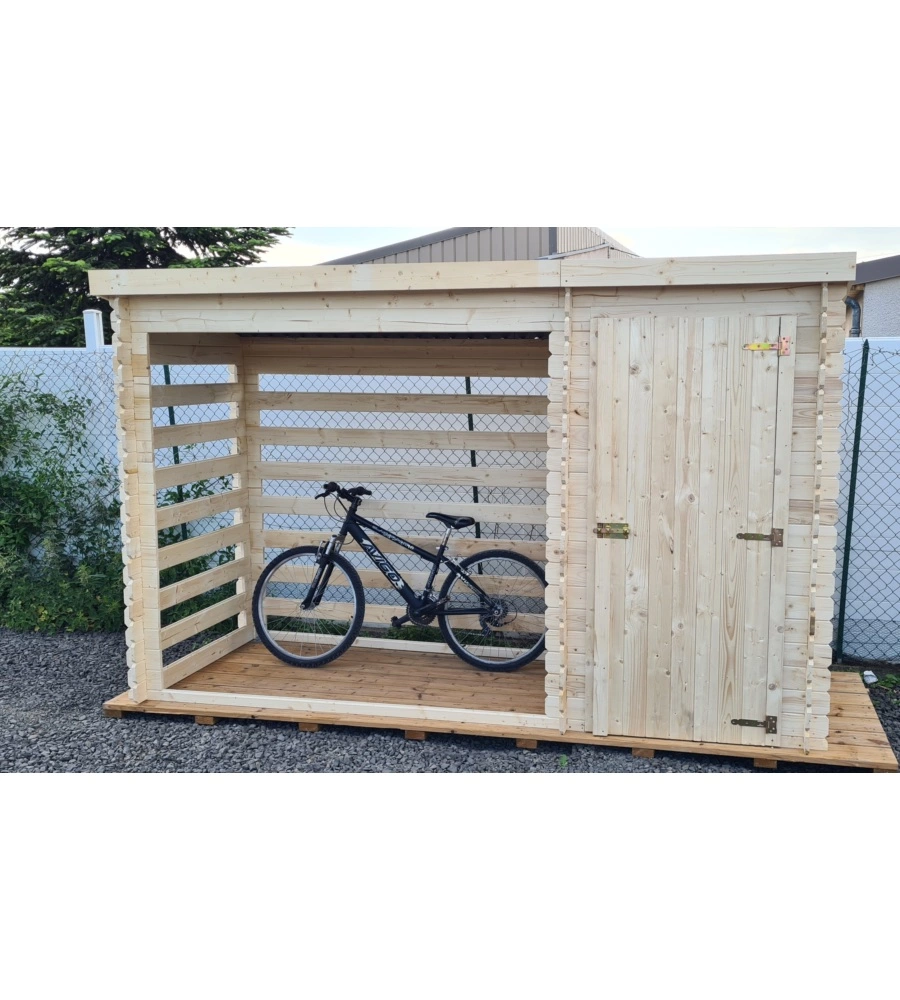 LEGNAIA ARMADIO DA ESTERNO MULTIUSO IN LEGNO MASSELLO 329X122X195 CM