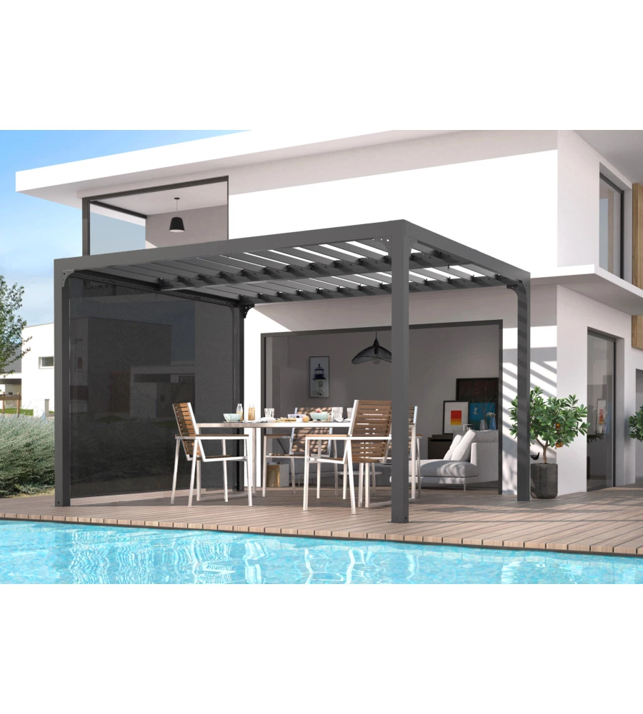 TENDA ACCESSORIA CON BINARIO PER PERGOLA BIOCLIMATICA DA ESTERNO "PER2430BI" E "PER3630BI", 280X220 CM