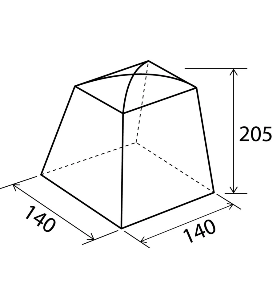 TENDA DA CAMPEGGIO BRUNNER "SANITY" 140X140X205 CM