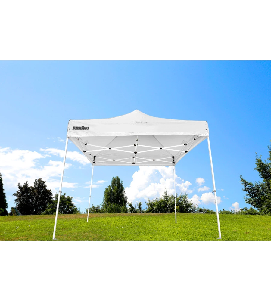 GAZEBO DA CAMPEGGIO BRUNNER "ZEBO ENJOY 2.0" IN ACCIAIO E POLIESTERE BIANCO 3X3 M