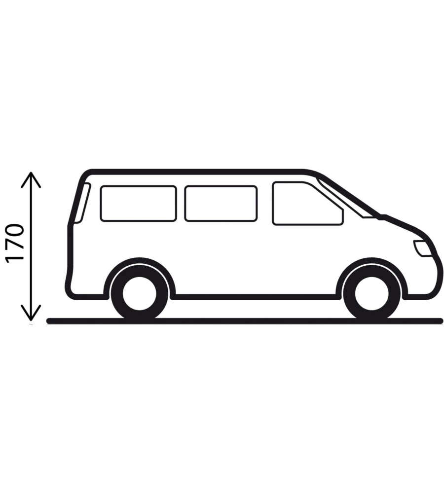 TENDA DA CAMPEGGIO PER VAN POSTERIORE BRUNNER "PILOTE CADDY 4" 135X135X170/200 CM