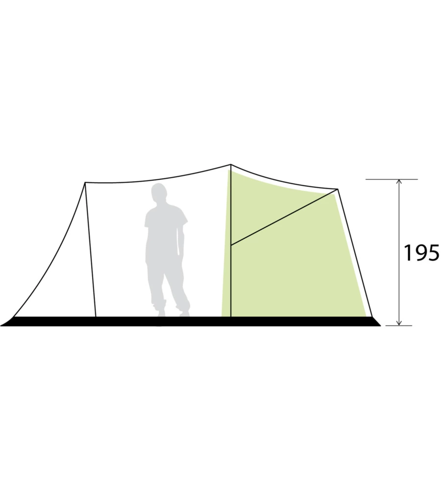 TENDA DA CAMPEGGIO BRUNNER "KALYNDA 5" 5 PERSONE 340X220X195 CM