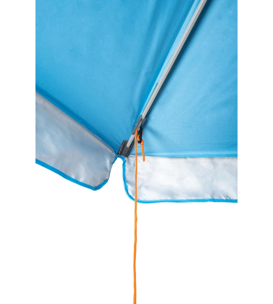 OMBRELLONE DA SPIAGGIA BRUNNER "SOLADO" IN ALLUMINIO E POLIESTERE AZZURRO DIAMETRO 200 CM