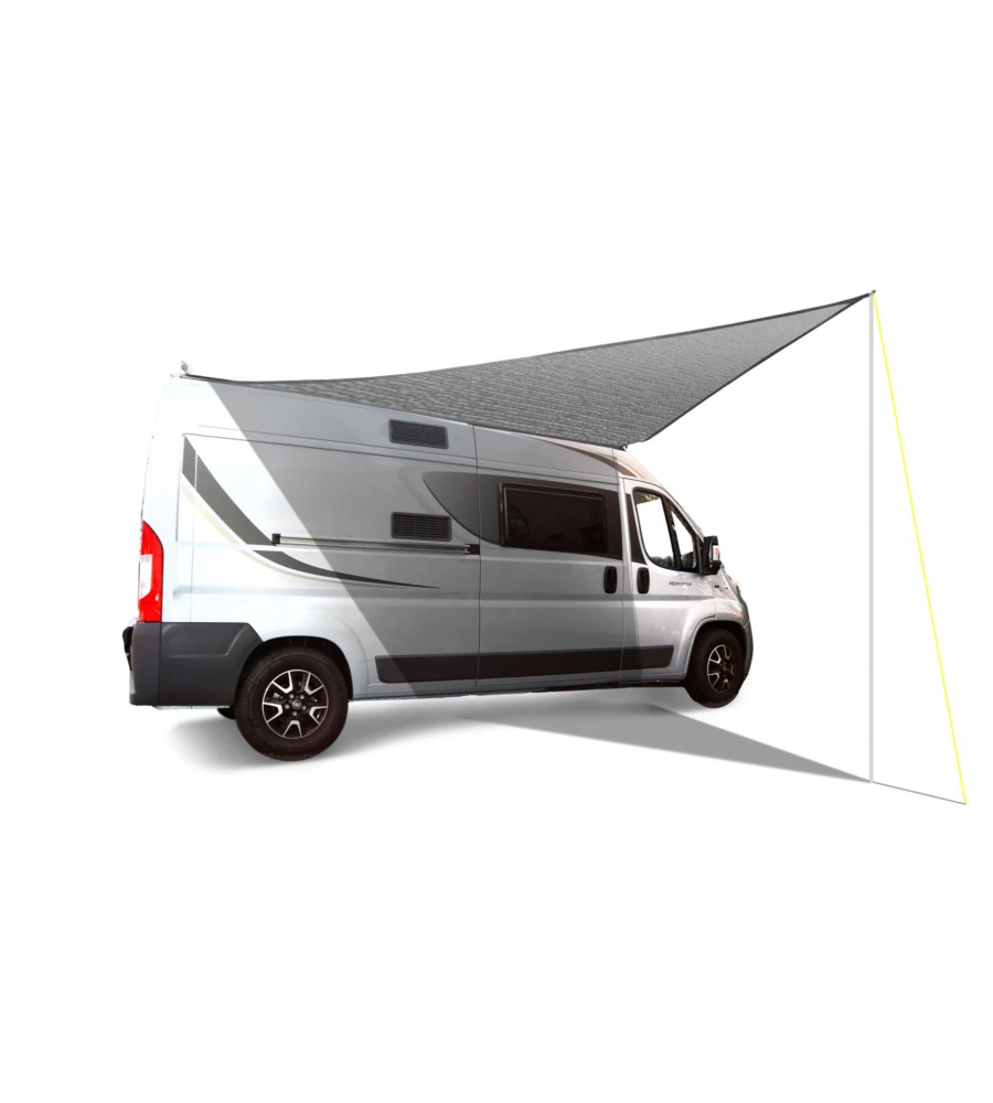 TENDALINO PARASOLE TRIANGOLARE PER VEICOLI BRUNNERI "DEFLECTOR TRG" IN POLIETILENE, 360X360X360 CM.