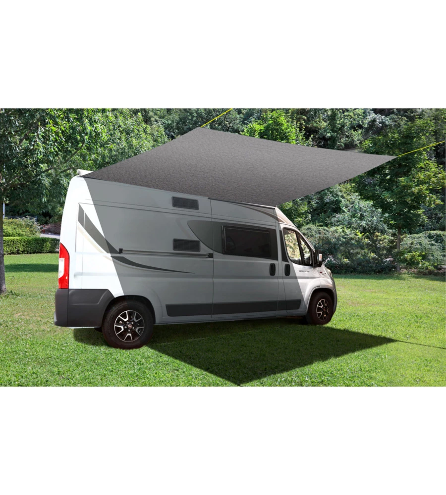 TENDALINO PARASOLE QUADRATA PER VEICOLI BRUNNER "DEFLECTOR QDR" IN POLIETILENE, 360X360 CM.