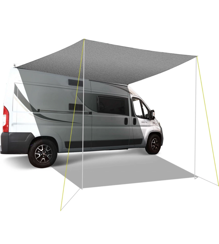 TENDALINO PARASOLE QUADRATA PER VEICOLI BRUNNER "DEFLECTOR QDR" IN POLIETILENE, 360X360 CM.