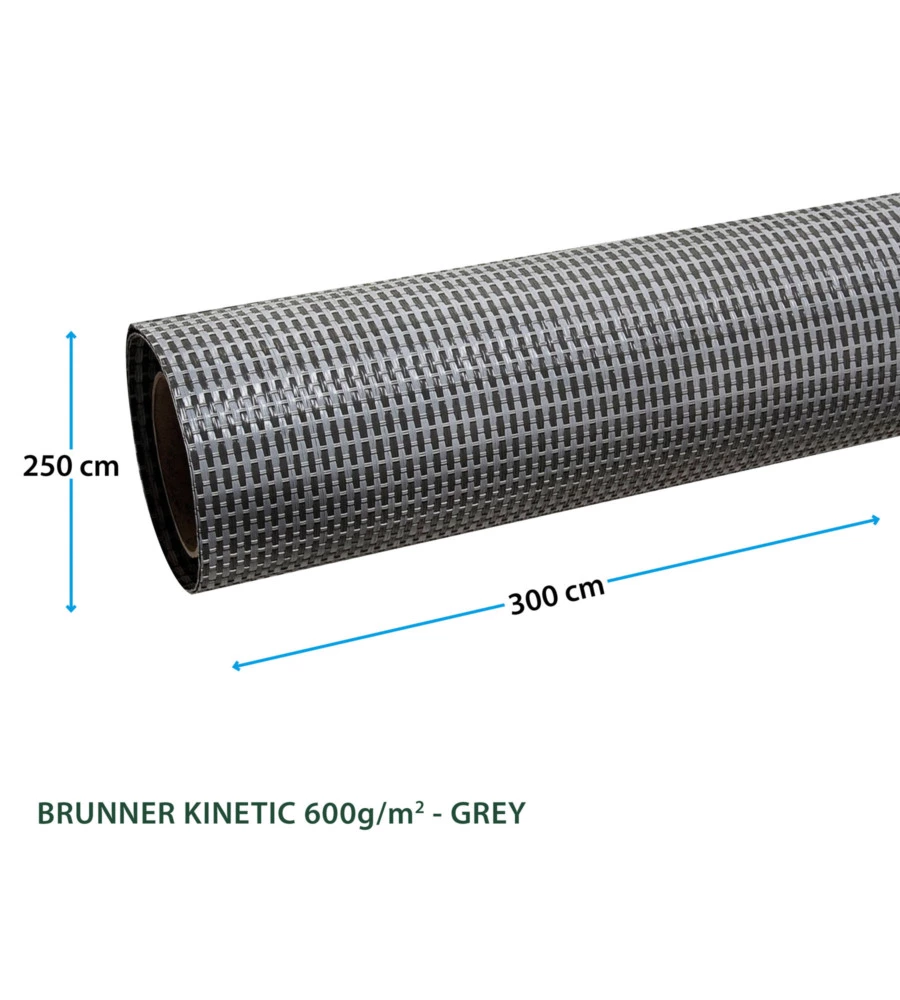 STUOIA DA CAMPEGGIO BRUNNER "KINETIC 600" GRIGIO 300X300 CM
