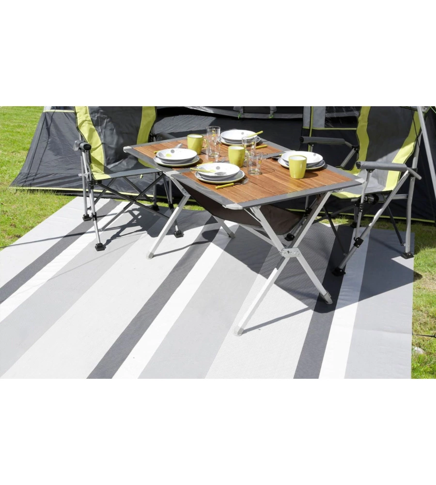 STUOIA DA CAMPEGGIO BRUNNER "KINETIC 500" A RIGHE GRIGIO 250X400 CM