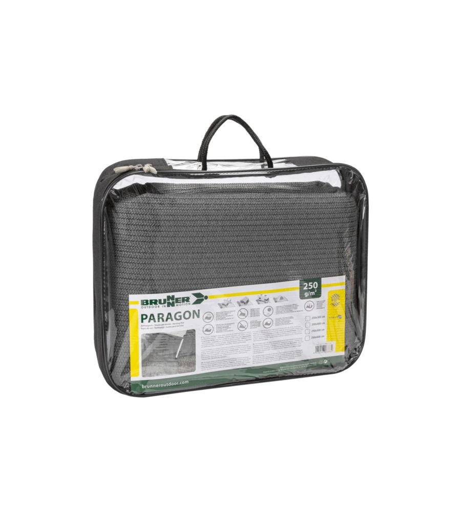 STUOIA DA CAMPEGGIO BRUNNER "PARAGON AC" ANTRACITE E GRIGIO 250X400 CM
