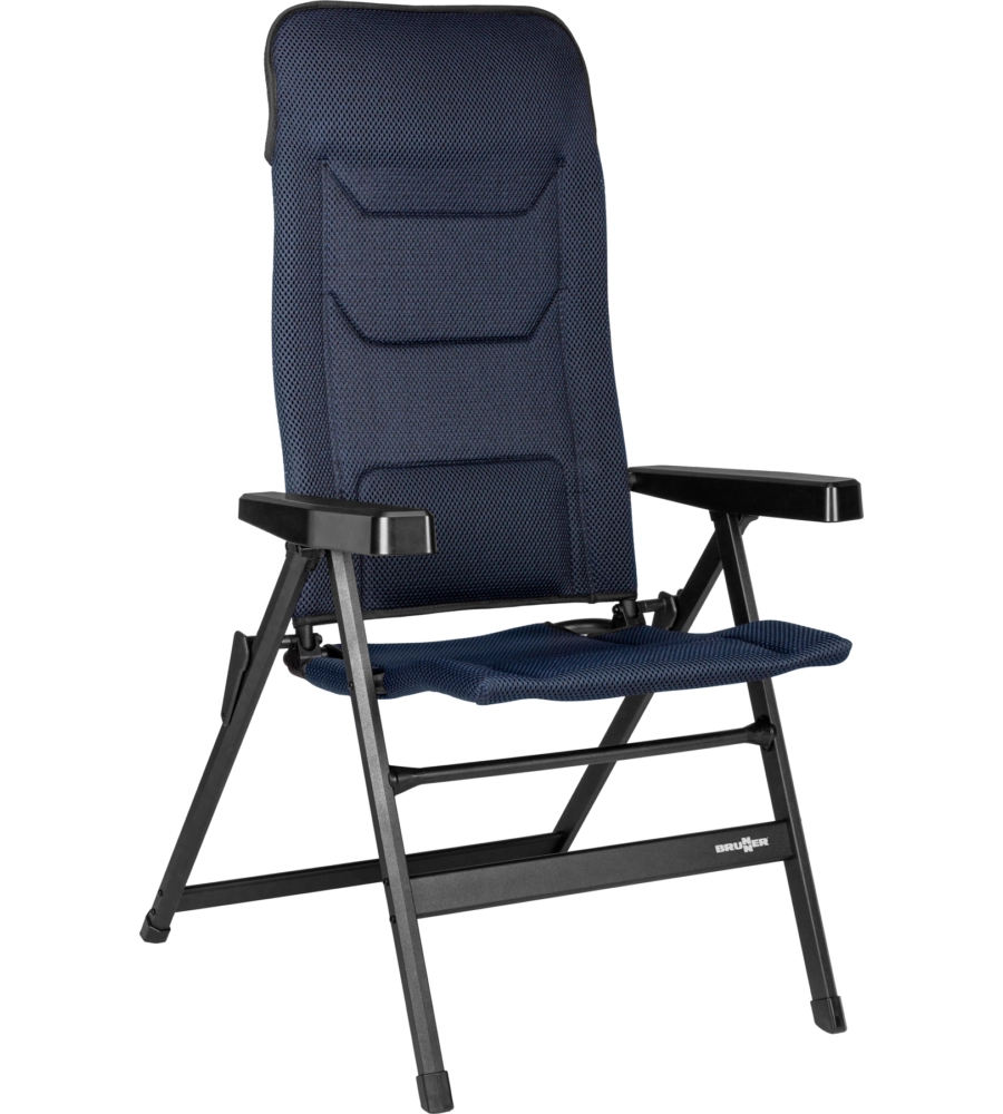 SEDIA DA CAMPEGGIO RECLINABILE BRUNNER "REBEL PRO MEDIUM"  IN ALLUMINIO E 3DURAFEEL BLU 48X46X123 CM