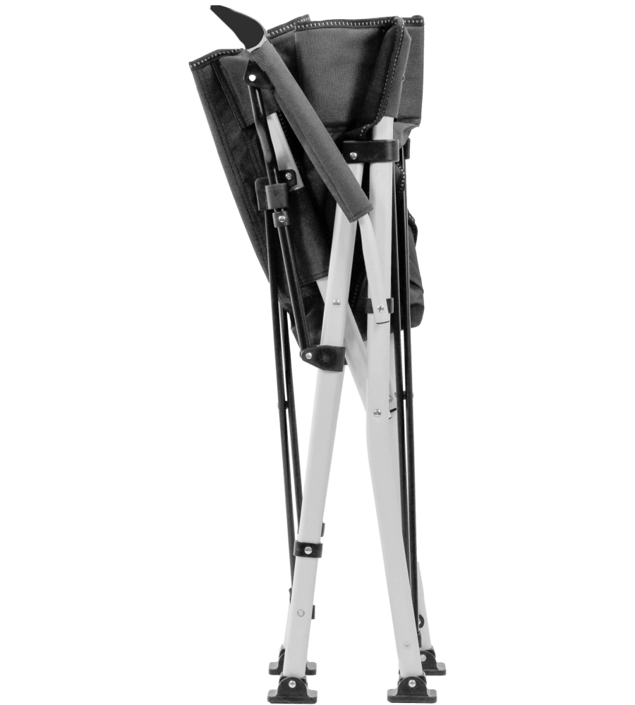 SEDIA DA CAMPEGGIO BRUNNER "RAPTOR NG 2.0" IN ACCIAIO E POLIESTERE NERO 51X44X48/90 CM