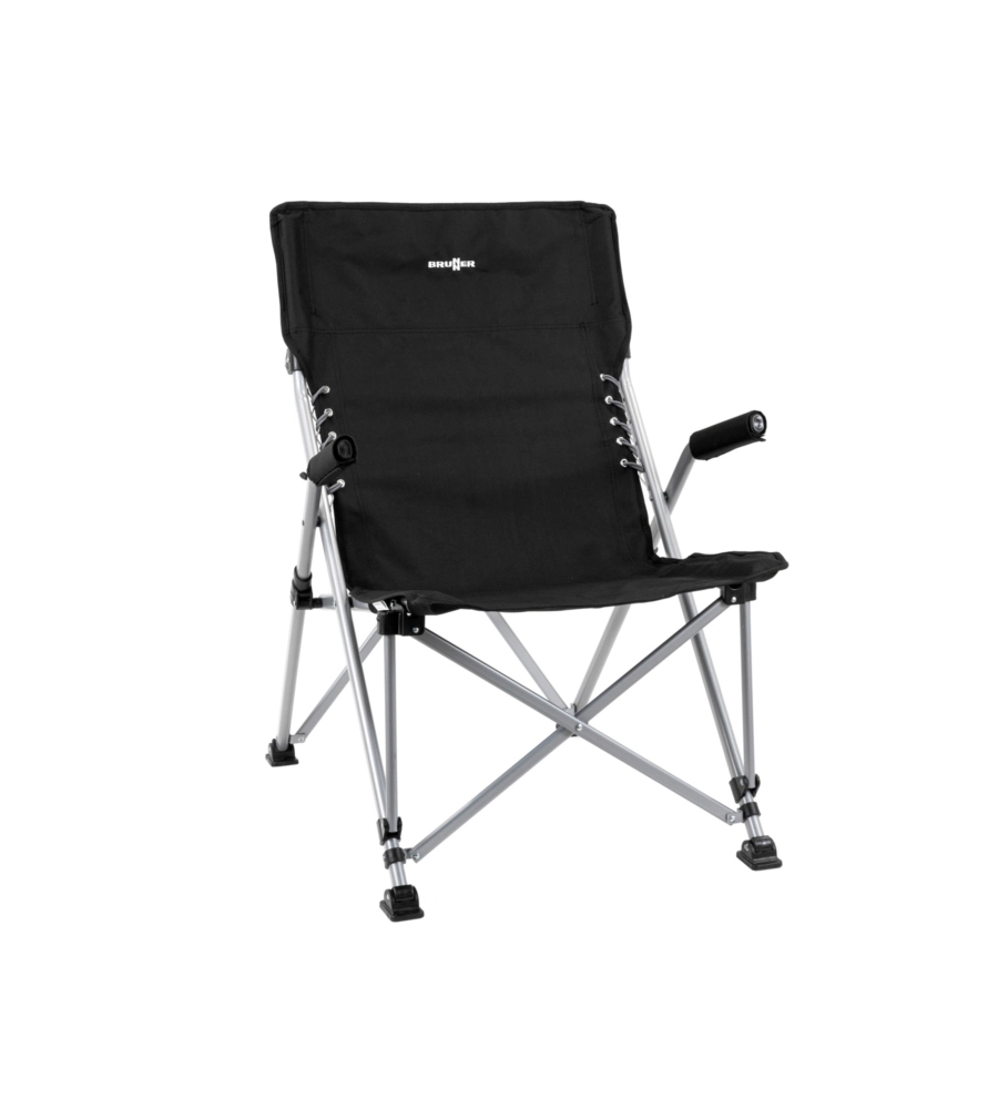 SEDIA DA CAMPEGGIO BRUNNER "RAPTOR SUSPENSION" IN ACCIAIO E POLIESTERE GRIGIO 51X40X47/94 CM