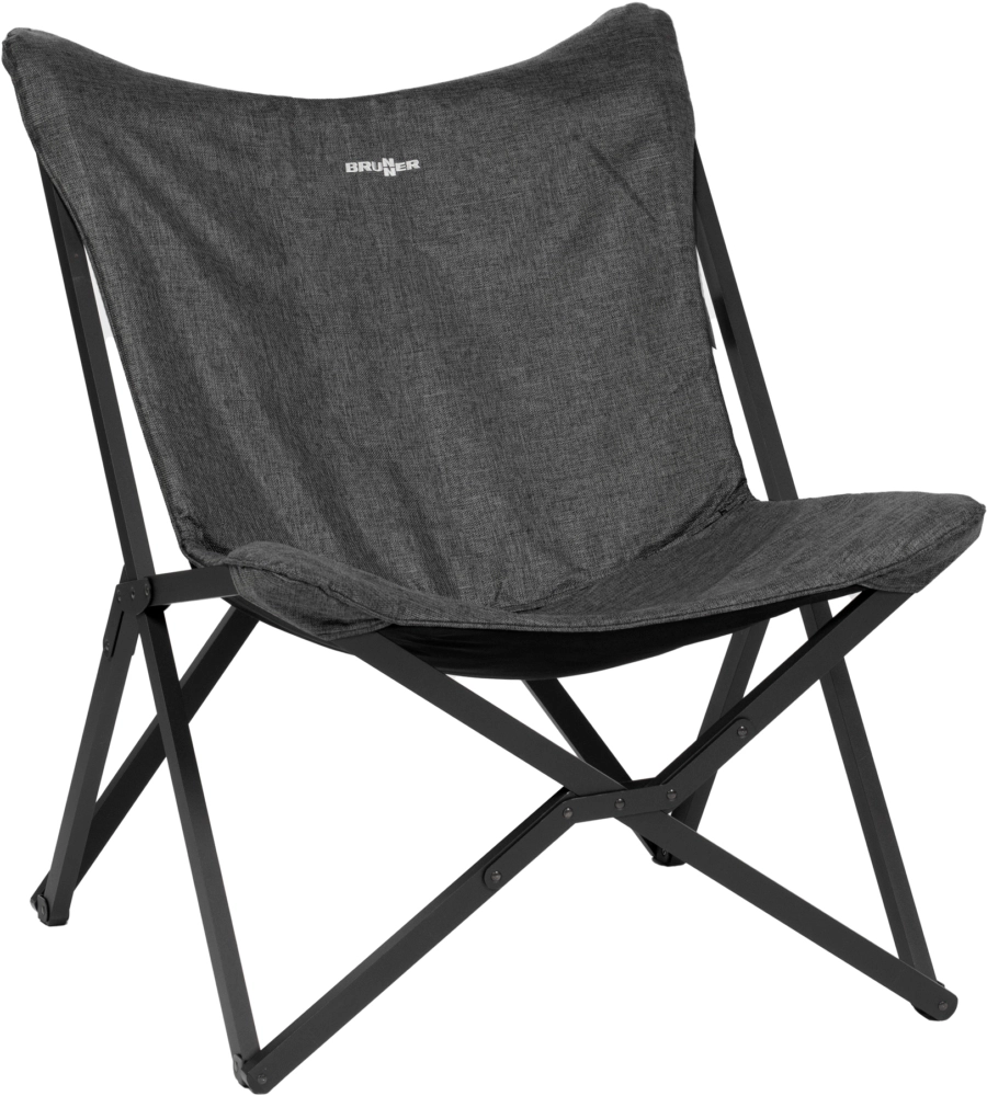 POLTRONA DA CAMPEGGIO BRUNNER "ACTION VIVAVITA RELAXER" IN ALLUMINIO E POLIESTERE GRIGIO 75X44X43/95 CM