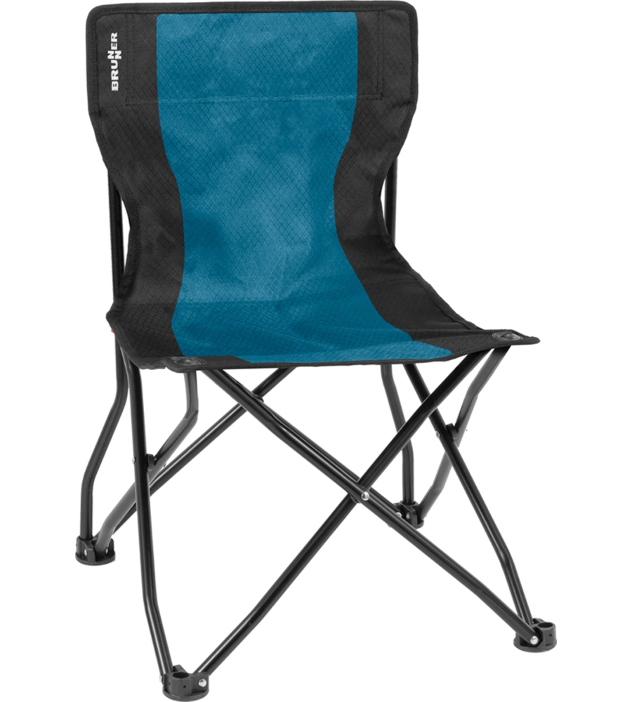 SEDIA DA CAMPEGGIO BRUNNER "ACTION EQUIFRAME" IN ACCIAIO E POLIESTERE AVIO E NERO 50,5X57X46/77 CM