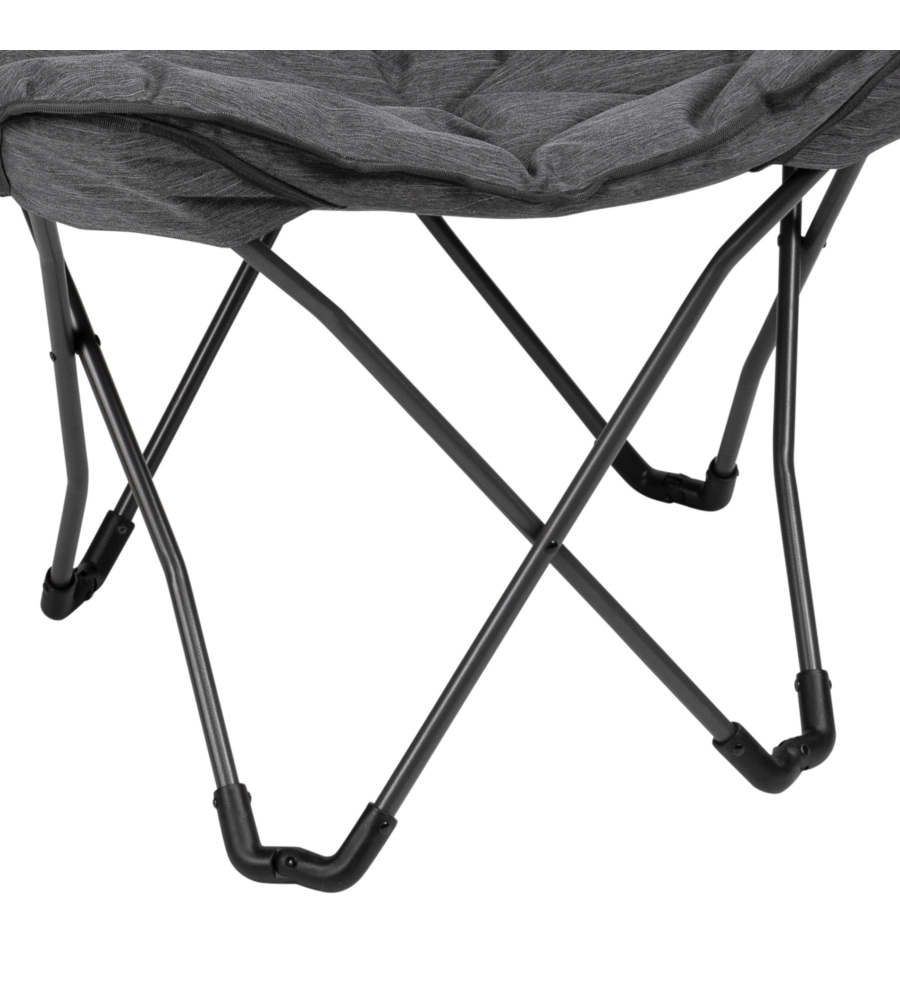 POLTRONA DA CAMPEGGIO BRUNNER "ACTION VIVAVITA LOUNGER" IN ACCIAIO E POLIESTERE GRIGIO 74X43X56/99 CM