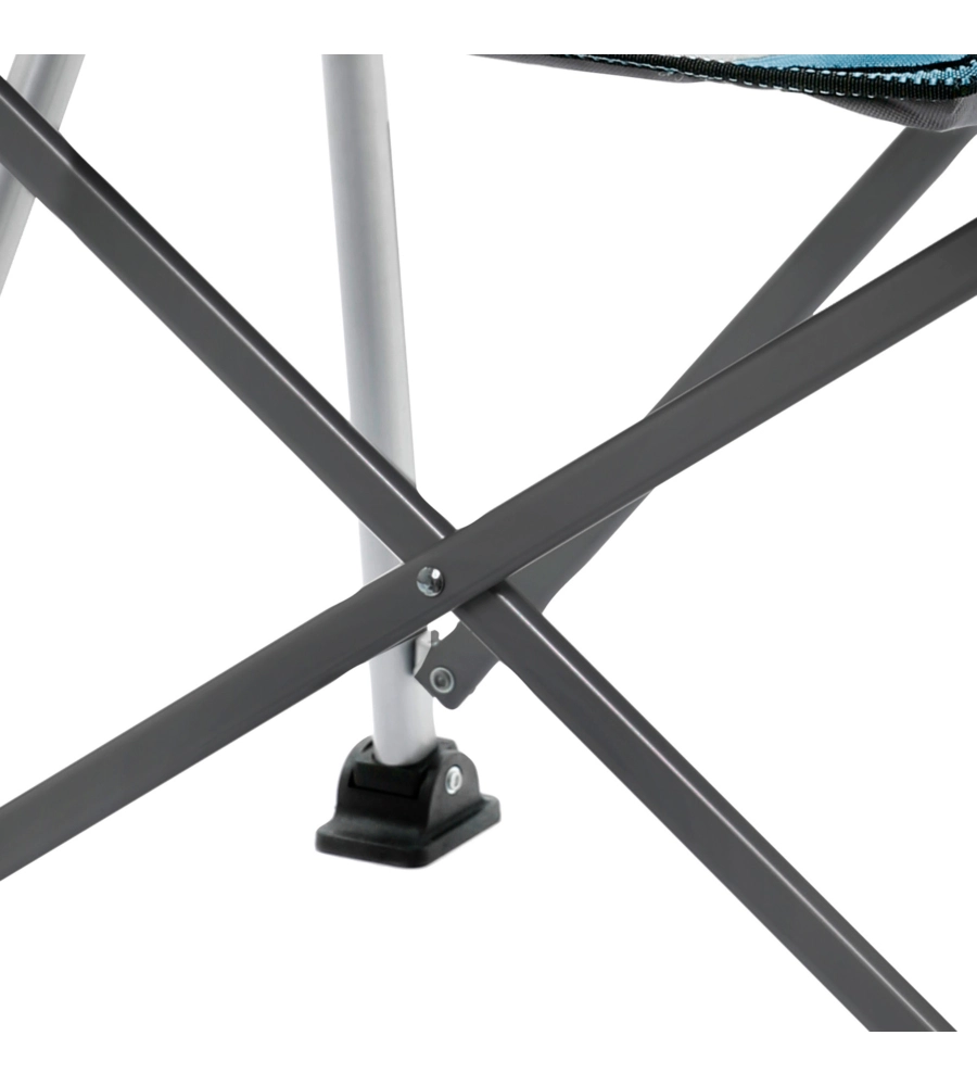 SEDIA DA CAMPEGGIO BRUNNER "RAPTOR CLASSIC" IN ACCIAIO E POLIESTERE GRIGIO E OTTANIO 51X44X48/90 CM
