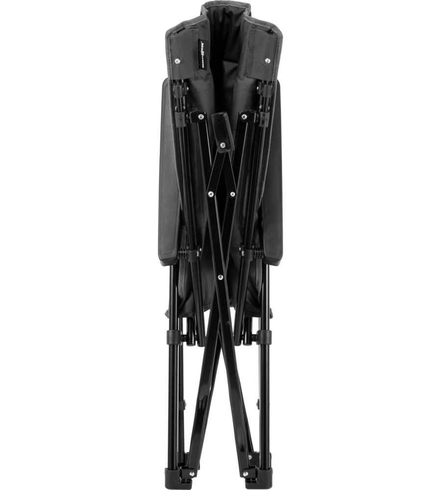 SEDIA DA CAMPEGGIO RECLINABILE BRUNNER "RAPTOR RECLINER" IN ACCIAIO E POLIESTERE GRIGIO E NERO 51X45X45/102 CM
