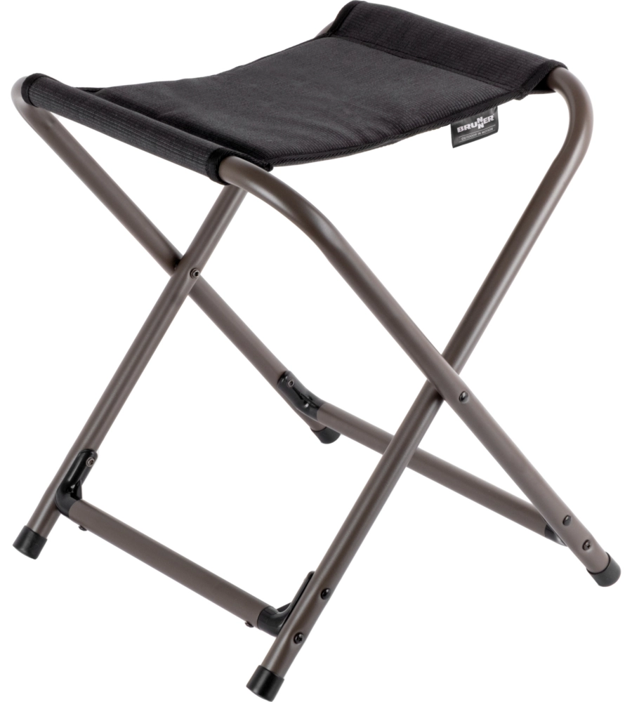 SGABELLO PIEGHEVOLE DA CAMPEGGIO BRUNNER "PHANTOM STOOL" IN ALLUMINIO E LICOTEX GRIGIO 27X40X45 CM