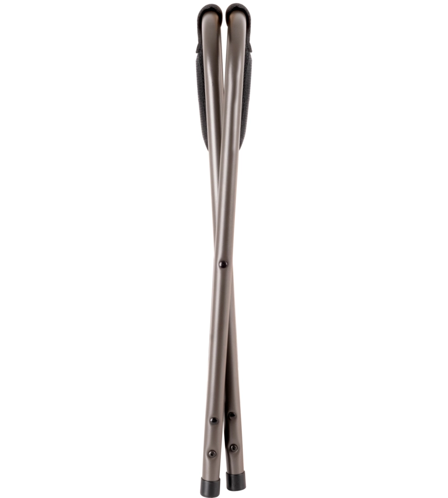 SGABELLO PIEGHEVOLE DA CAMPEGGIO BRUNNER "PHANTOM STOOL" IN ALLUMINIO E LICOTEX GRIGIO 27X40X45 CM