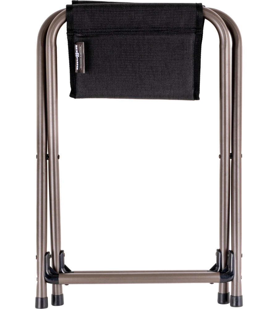 SGABELLO PIEGHEVOLE DA CAMPEGGIO BRUNNER "PHANTOM STOOL" IN ALLUMINIO E LICOTEX GRIGIO 27X40X45 CM