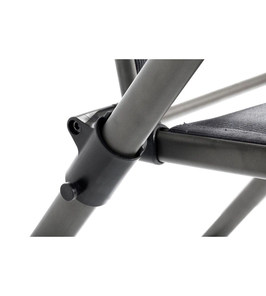 SEDIA DA CAMPEGGIO RECLINABILE BRUNNER "KERRY PHANTOM" IN ALLUMINIO E LICOTEX GRIGIO 48X38X121 CM