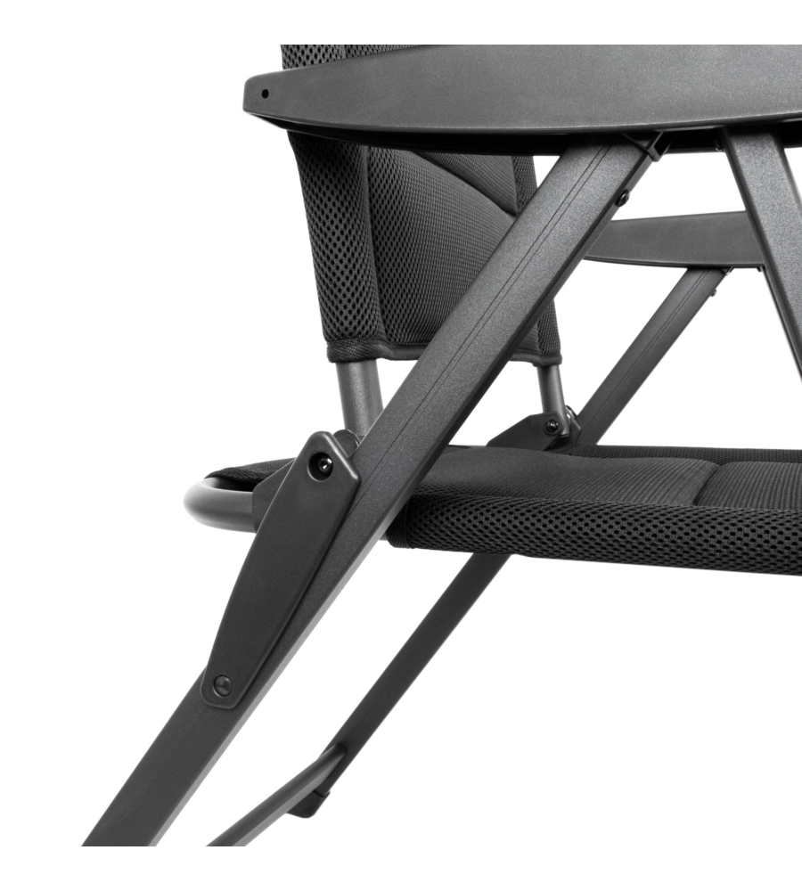 SEDIA DA CAMPEGGIO RECLINABILE BRUNNER "SKYE 3D" IN ALLUMINIO E 3DURAFEEL NERO 47X41X122 CM