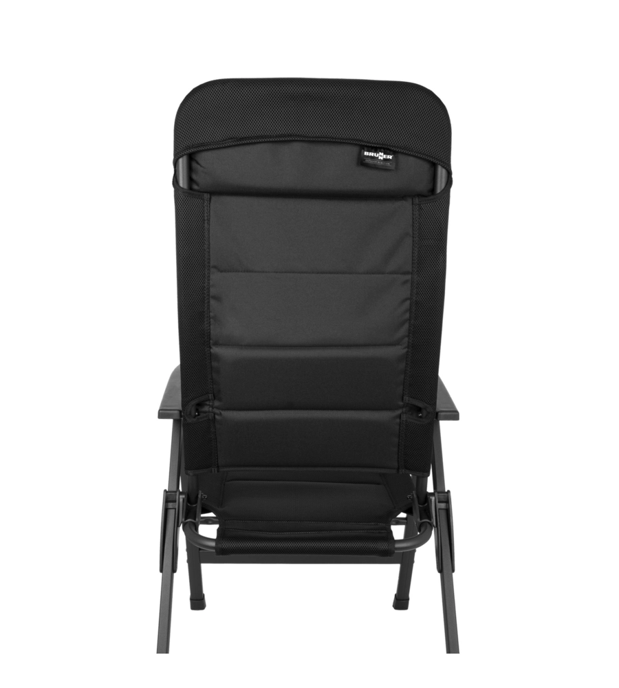 SEDIA DA CAMPEGGIO RECLINABILE BRUNNER "SKYE 3D" IN ALLUMINIO E 3DURAFEEL NERO 47X41X122 CM