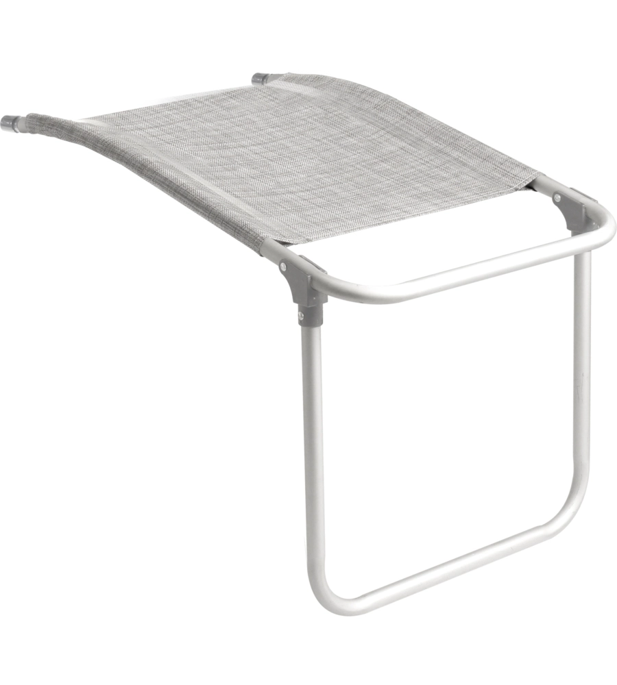 POGGIAPIEDI BRUNNER "SKYE FOOTREST"  IN ALLUMINIO E SYNTEX PLUS GRIGIO CHIARO 47X72X51/43 CM