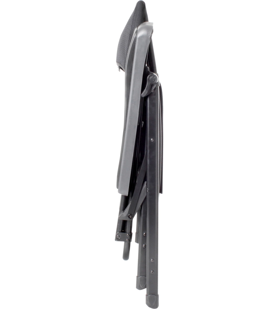 POLTRONA DA CAMPEGGIO RECLINABILE BRUNNER "KERRY SWAN 3D" IN ALLUMINIO E 3DURAFEEL NERO 50X49X116 CM