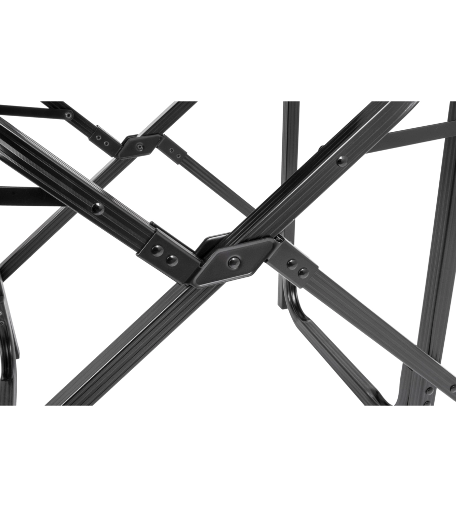 SEDIA DA CAMPEGGIO BRUNNER "ARAVEL DIRECTOR" IN ALLUMINIO E 3DURAFEEL NERO 45X35X48/87,2 CM