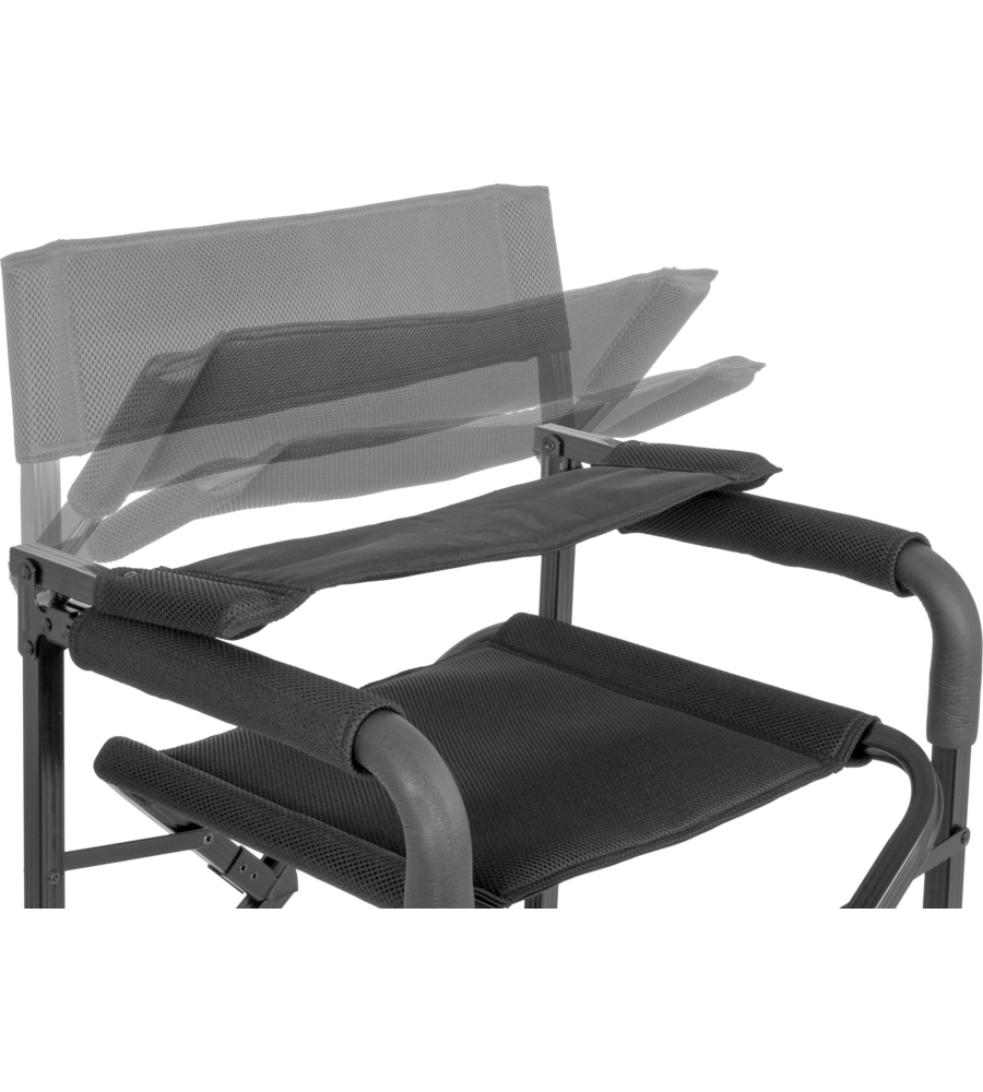 SEDIA DA CAMPEGGIO BRUNNER "ARAVEL DIRECTOR" IN ALLUMINIO E 3DURAFEEL NERO 45X35X48/87,2 CM