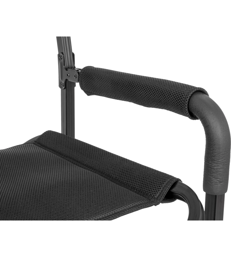 SEDIA DA CAMPEGGIO BRUNNER "ARAVEL DIRECTOR" IN ALLUMINIO E 3DURAFEEL NERO 45X35X48/87,2 CM