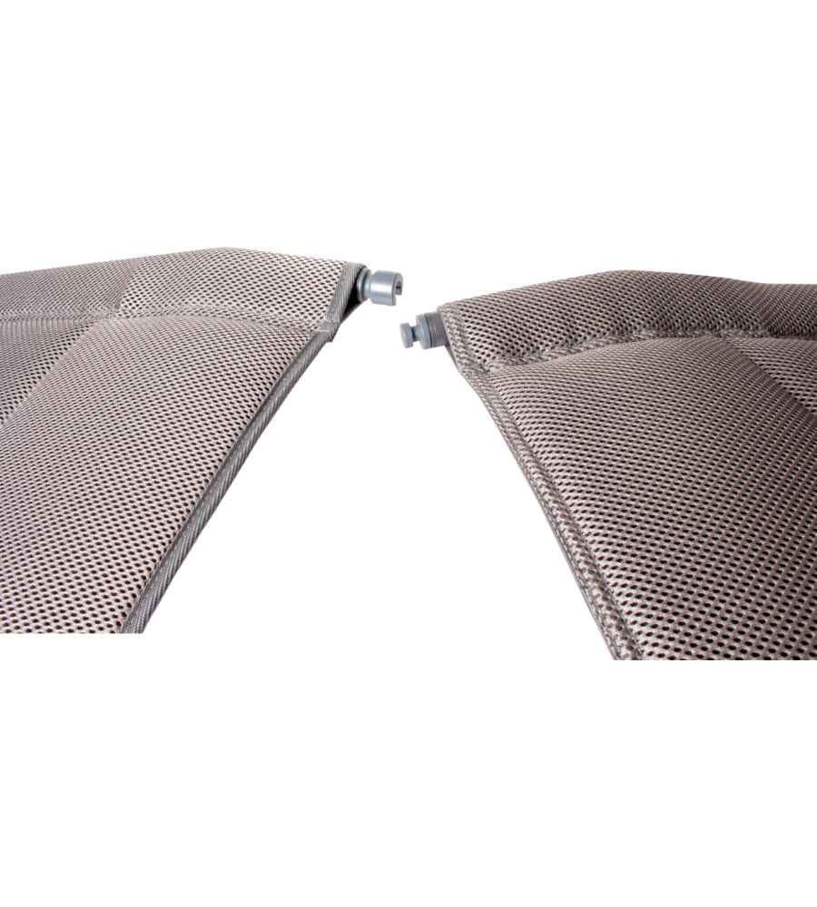 POGGIAPIEDI BRUNNER "ARAVEL 3D FOOTREST" IN ALLUMINIO E 3DURAFEEL GRIGIO CHIARO 51X71X48/43 CM