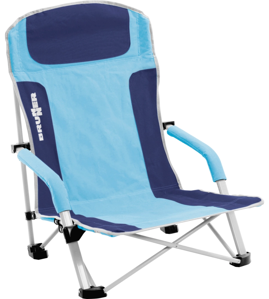SPIAGGINA PIEGHEVOLE BRUNNER "BULA" IN ACCIAIO E POLIESTERE AZZURRO E BLU 57X50X73,5 CM