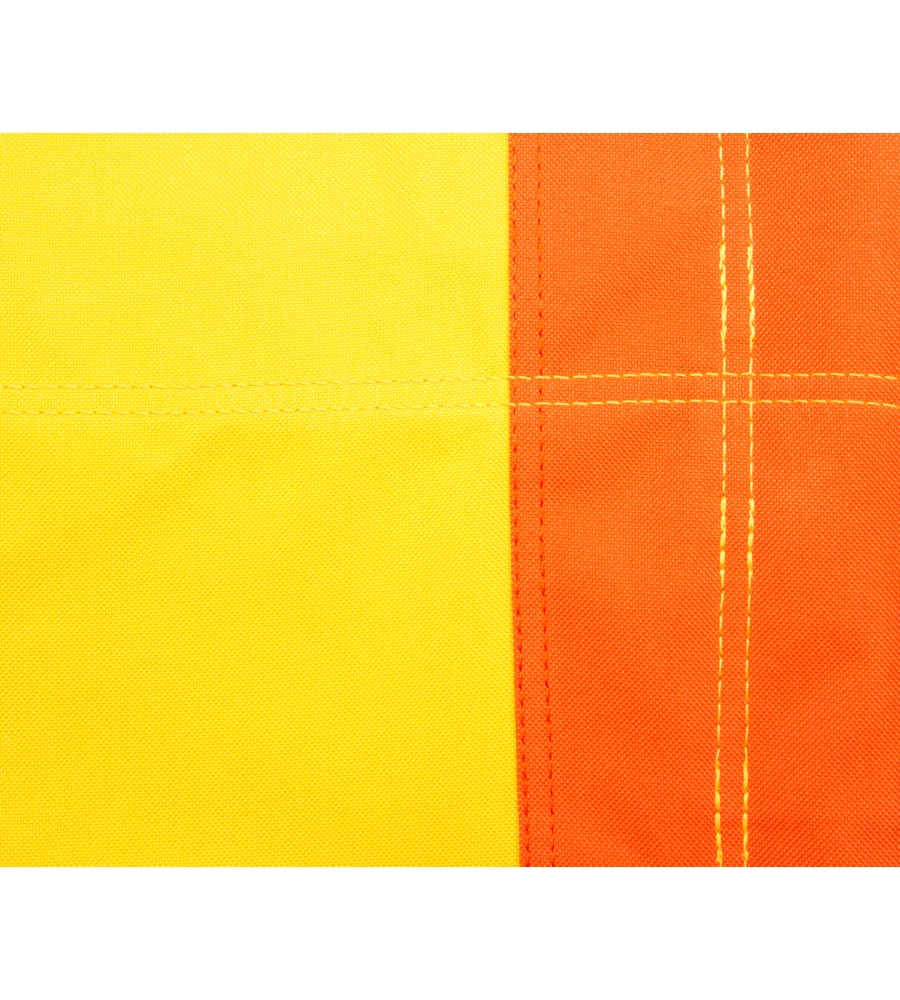 SPIAGGINA PIEGHEVOLE BRUNNER "BULA" IN ACCIAIO E POLIESTERE GIALLO E ARANCIONE 57X50X73,5 CM
