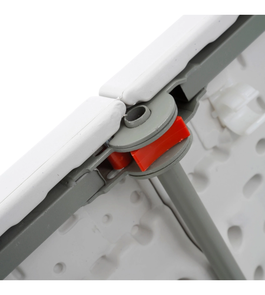 TAVOLO PIEGHEVOLE A VALIGIA DA CAMPEGGIO BRUNNER "CLUB 150" IN ACCIAIO E PLASTICA BIANCO 152X71X74 CM