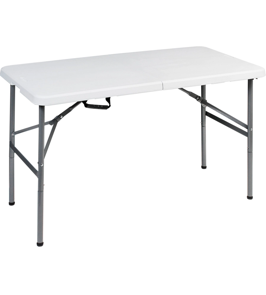 TAVOLO PIEGHEVOLE A VALIGIA DA CAMPEGGIO BRUNNER "CLUB 120" IN ACCIAIO E PLASTICA BIANCO 120X59X74 CM