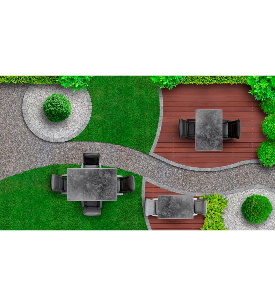 TAVOLO PIEGHEVOLE DA CAMPEGGIO BRUNNER "LINEAR 115" IN ACCIAIO NERO 115X70X63/83 CM