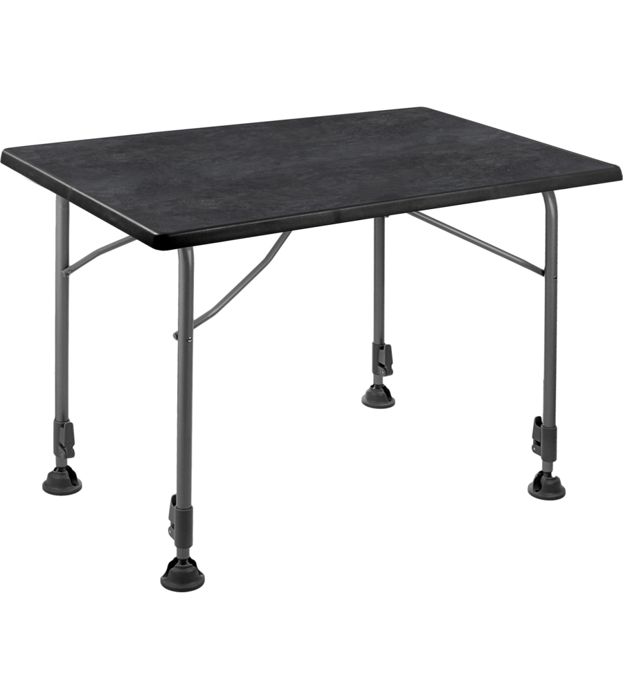 TAVOLO PIEGHEVOLE DA CAMPEGGIO BRUNNER "LINEAR 115" IN ACCIAIO NERO 115X70X63/83 CM