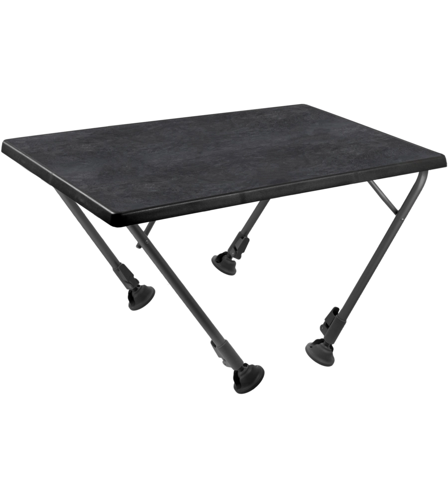TAVOLO PIEGHEVOLE DA CAMPEGGIO BRUNNER "LINEAR 115" IN ACCIAIO NERO 115X70X63/83 CM