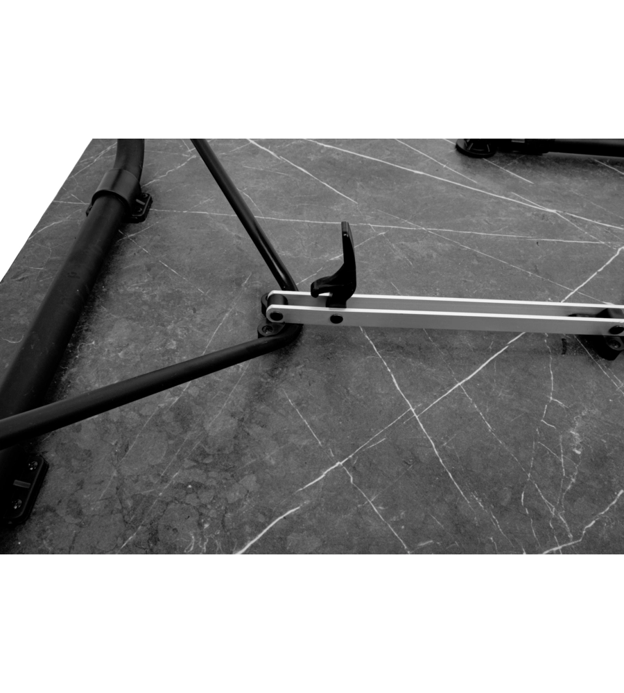 TAVOLO PIEGHEVOLE DA CAMPEGGIO "ELU' 120" IN ALLUMINIO EFFETTO MARMO 120X80X50,5/70 CM