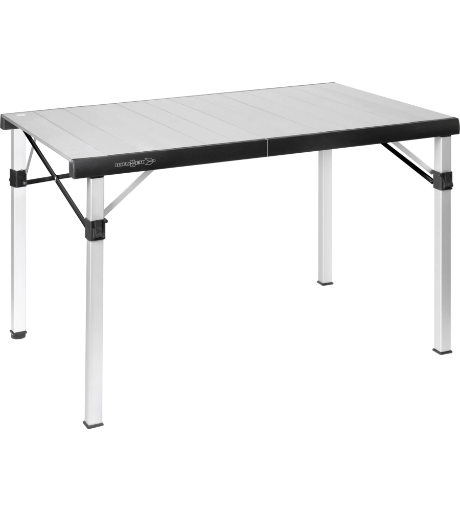 TAVOLO PIEGHEVOLE DA CAMPEGGIO BRUNNER "TITANIUM QUADRA COMPACK 4" IN ALLUMINIO 120,5X70X72 CM