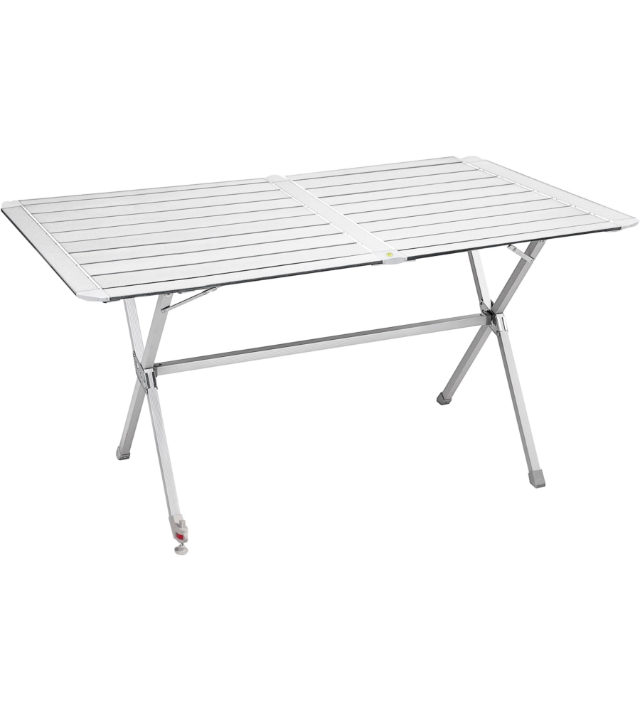 TAVOLO PIEGHEVOLE DA CAMPEGGIO BRUNNER "SILVER GAPLESS LEVEL 6" IN ALLUMINIO 140X81X70 CM