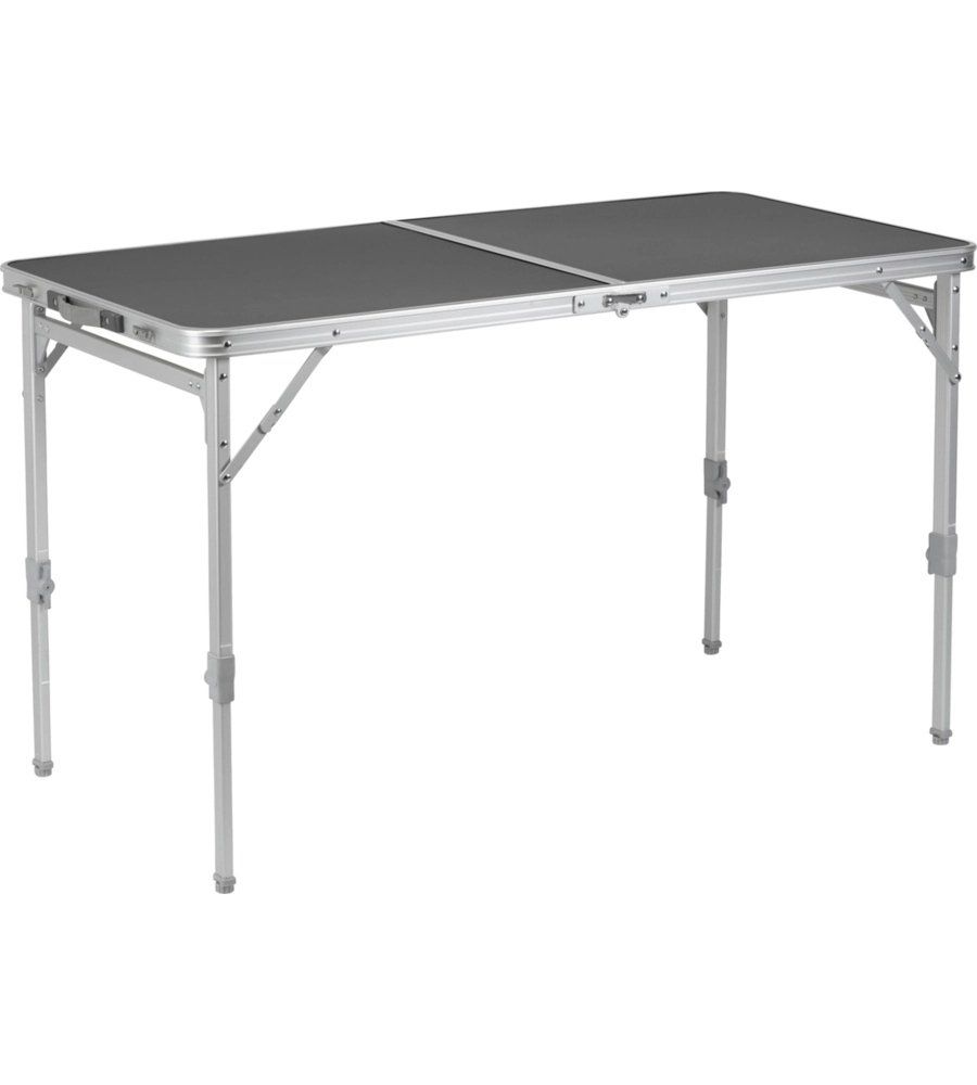 TAVOLO PIEGHEVOLE DA CAMPEGGIO BRUNNER "FLATPACK 4" IN ALLUMINIO GRIGIO 120X60X70 CM