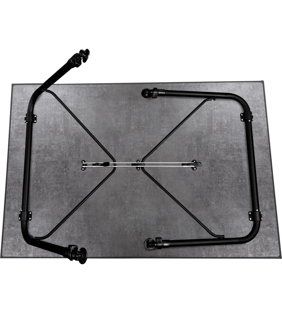 TAVOLO PIEGHEVOLE DA CAMPEGGIO BRUNNER "RECREO 100" IN ALLUMINIO E SEVELIT GRIGIO 100X68X70 CM