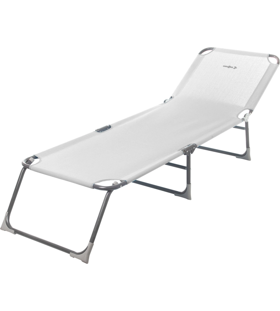 LETTINO PRENDISOLE PIEGHEVOLE BRUNNER "BAHIA" IN ALLUMINIO E MATERIALE SINTETICO COLORE BIANCO, 192X61,5X31,5 CM