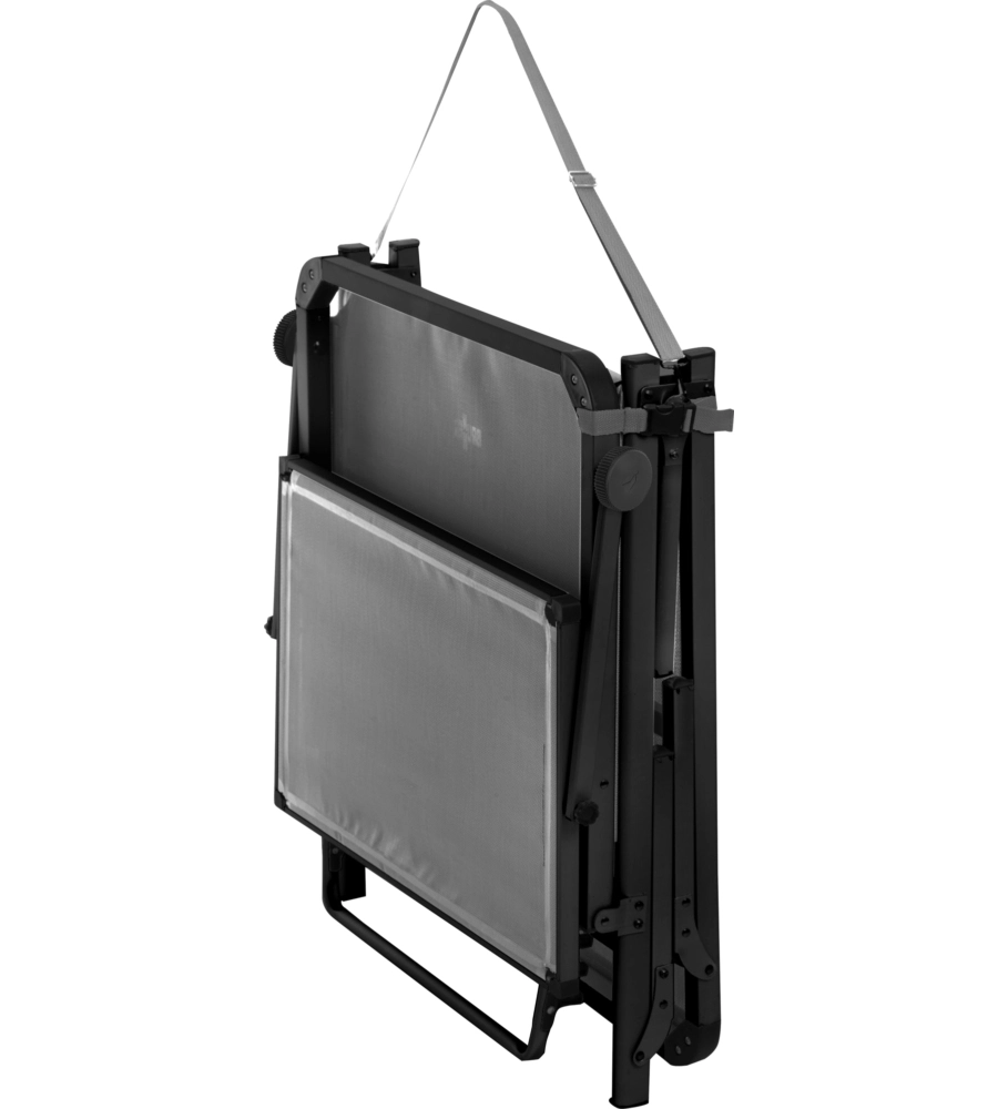 LETTINO PRENDISOLE RECLINABILE CON TETTUCCIO BRUNNER "MARBELLA HIGH" IN ALLUMINIO E SYNTEX PLUS GRIGIO 198X64X48 CM